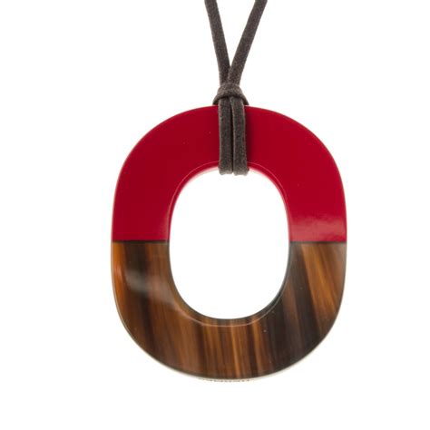 isthme hermes|HERMES Buffalo Horn Isthme Pendant Necklace .